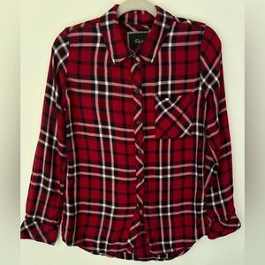 Rails Red Plaid Flannel Button Up Shirt